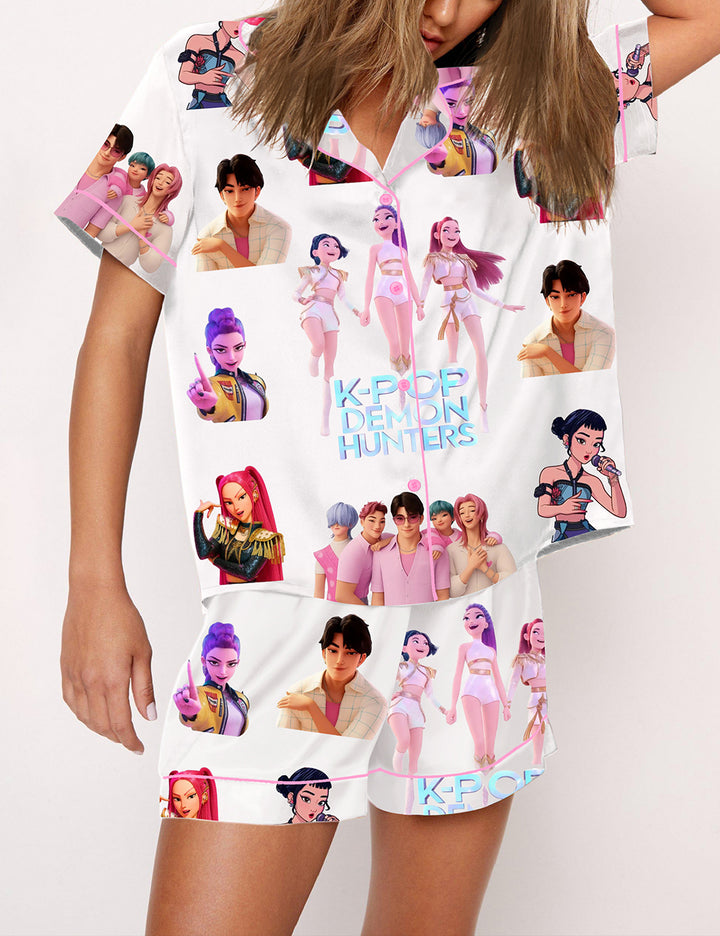 Women's Kpop Demon Hunters Tiger Pajama Set