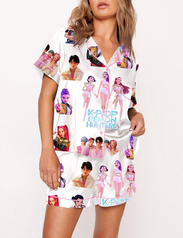 Women's Kpop Demon Hunters Tiger Pajama Set