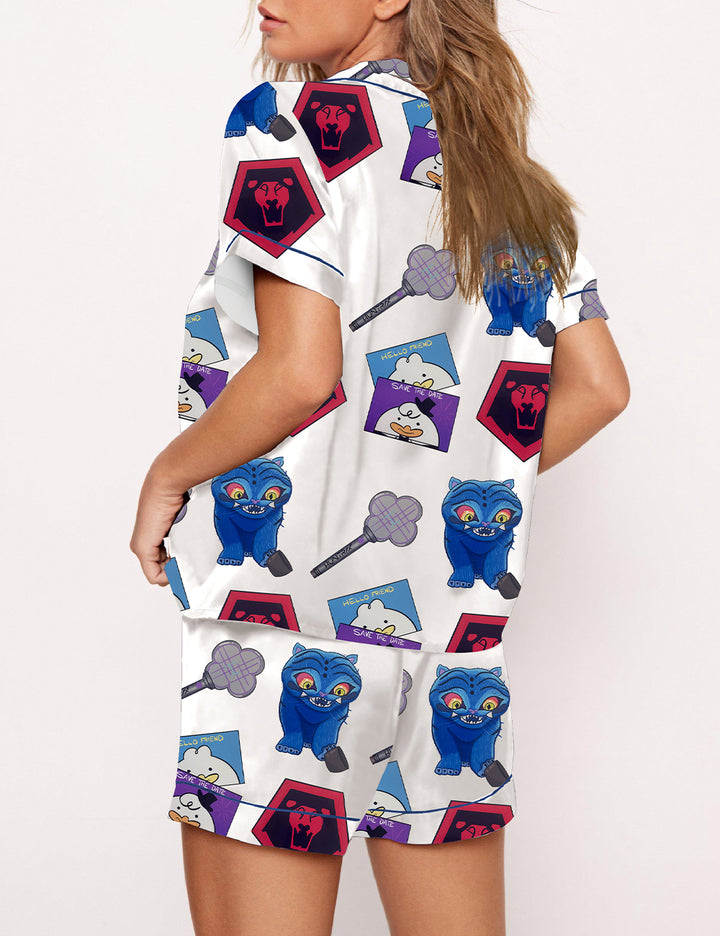 Women's Kpop Demon Hunters Tiger Pajama Set