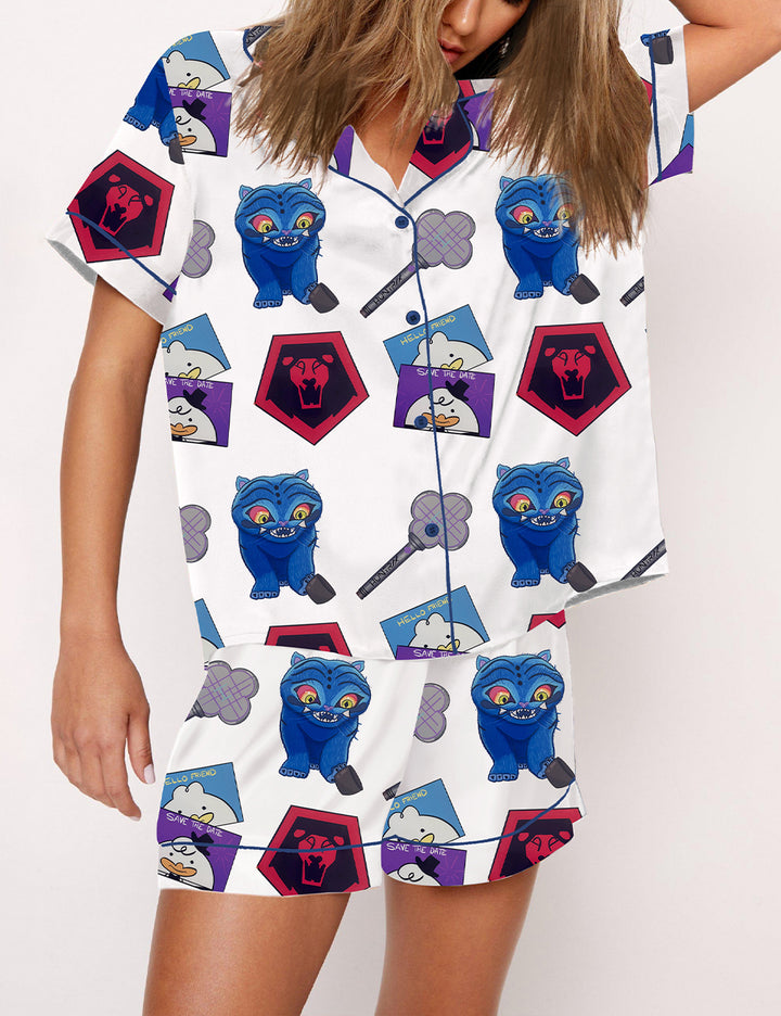 Women's Kpop Demon Hunters Tiger Pajama Set