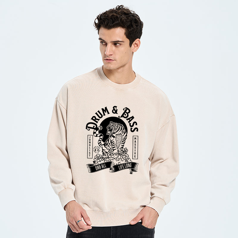 Drum & Bass Tiger Washed Sweatshirt