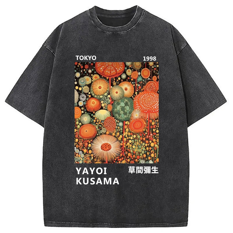 Yayoi Kusama Tokyo 1998 Vintage Washed Crew Neck T-Shirt