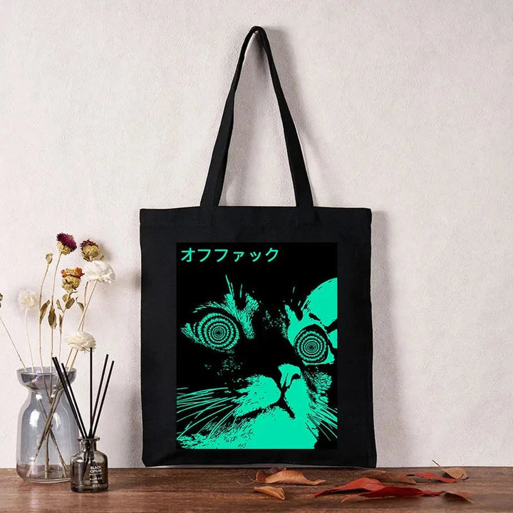Cool Cat Japanese Tote Bag