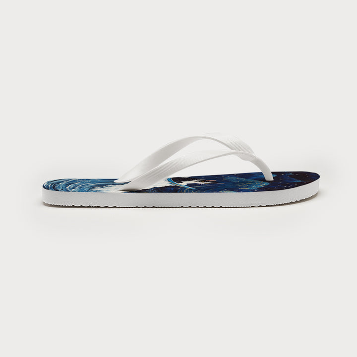 The Great Wave Off Cat Flip Flops