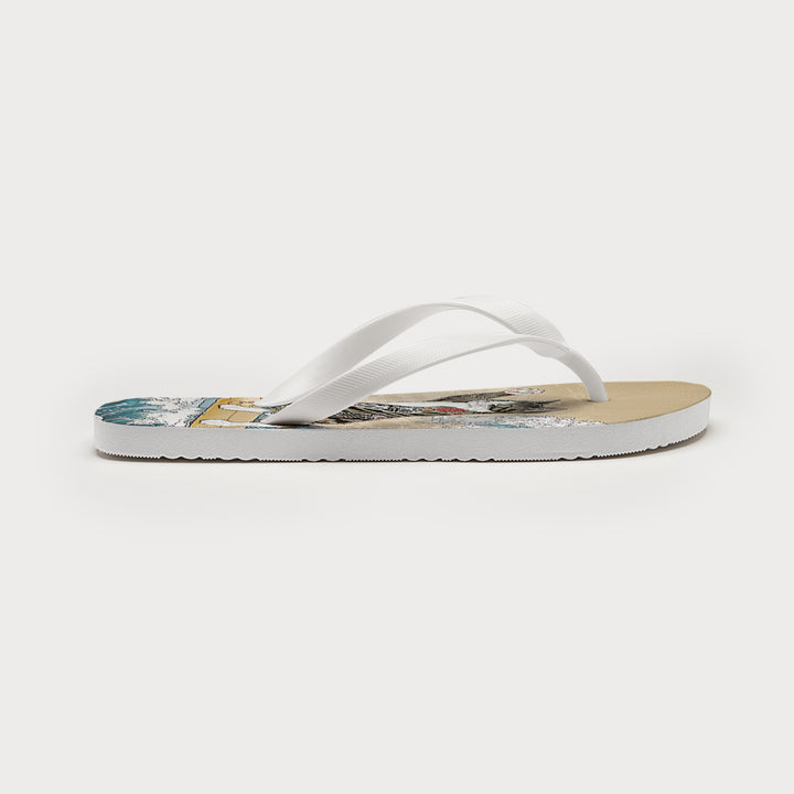 Cat Surfing Flip Flops