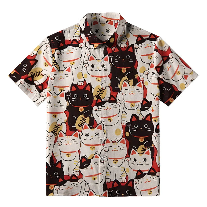 Lucky Cat Button-up Shirt