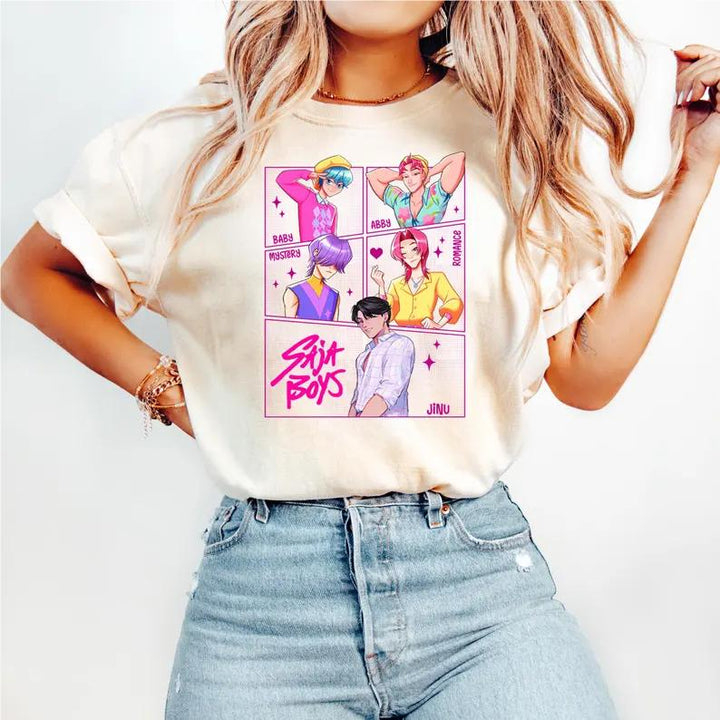 Huntrix Kpop Demo Movie Vintage Print Retro T-shirt
