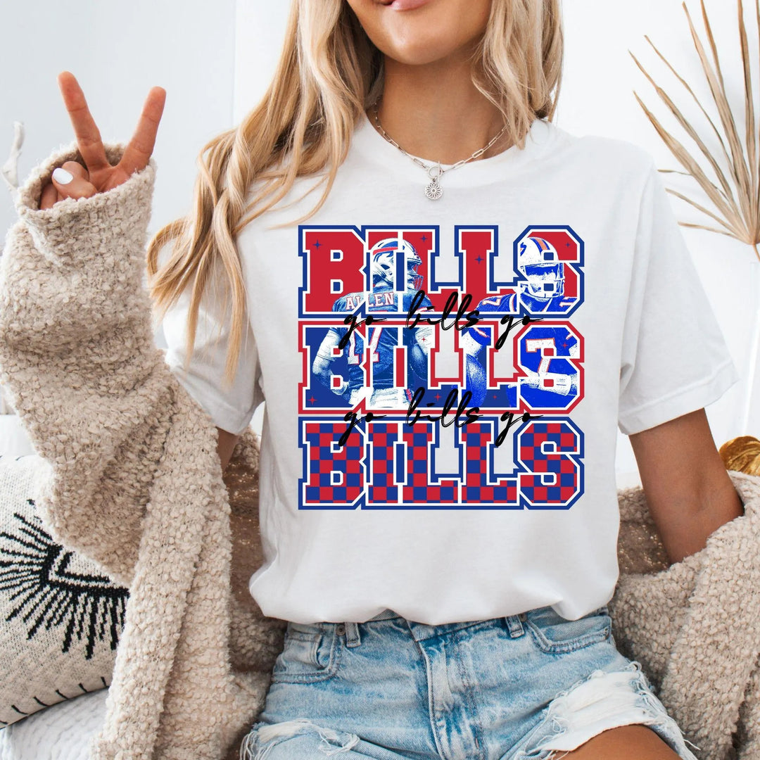 Josh Allen 17 MVP Buffalo Football Crew Neck T-shirt