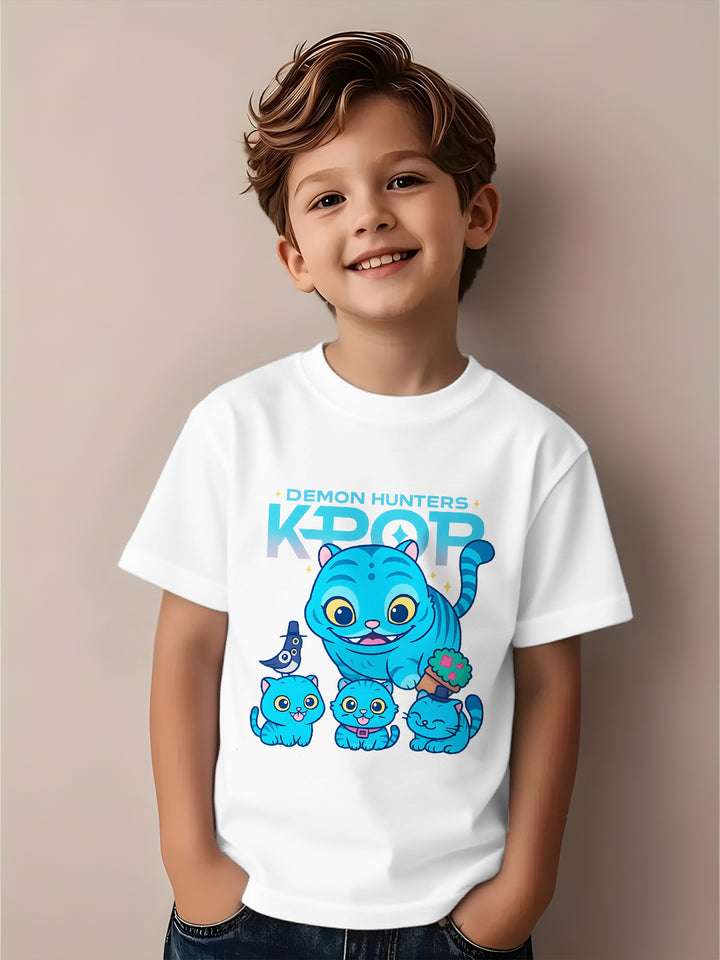 Demon Hunter Tiger Children's Cotton T-Shirts