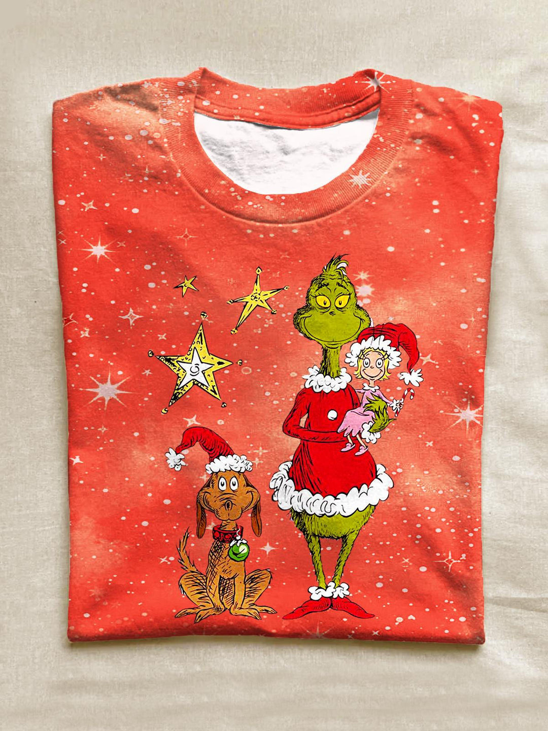 Women's Vintage Christmas Friends Crew Neck T-shirt