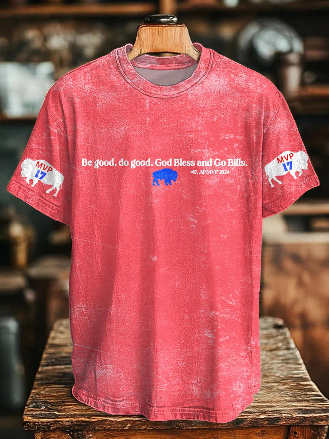 Josh Allen MVP Be Good Do Good Go Bills T-Shirt mit Rundhalsausschnitt 