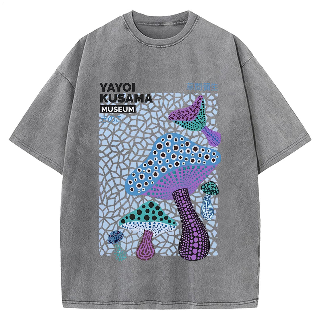 Yayoi Kusama Mushroom Art Paint Retro T-shirt