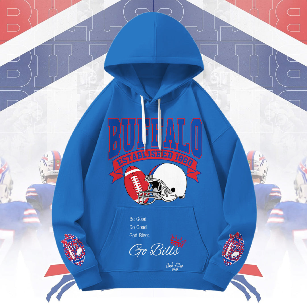 Buffalo Bills Loose Fit Hooded Sweatshirt With Pockets