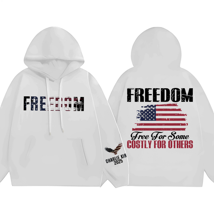 In Memory Of Charlie Kirk Loose Fit Hooded Sweatshirt With Pockets