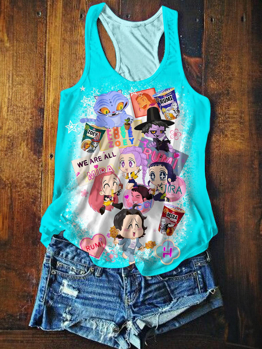 Demon Hunters Printed Casual Tank Top