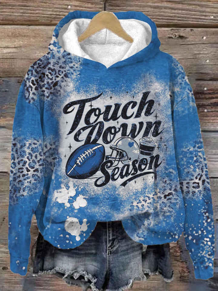 Touch down Season Long Sleeve Printed Hoodie