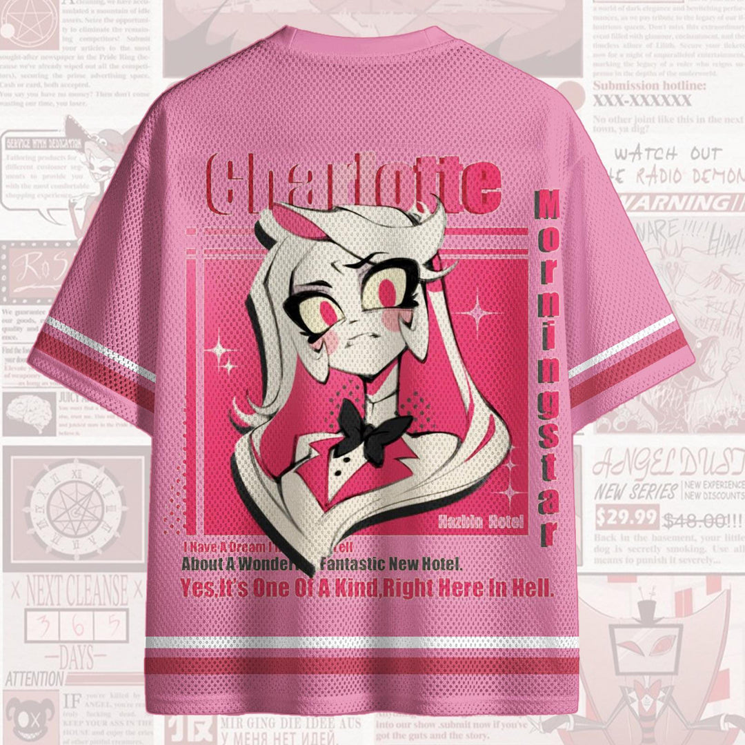 Hazbin Hotel V-neck Mesh Top