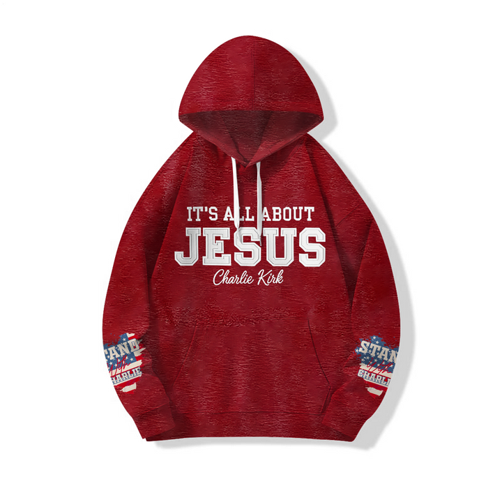 Freedom Loose Fit Hooded Sweatshirt With Pockets