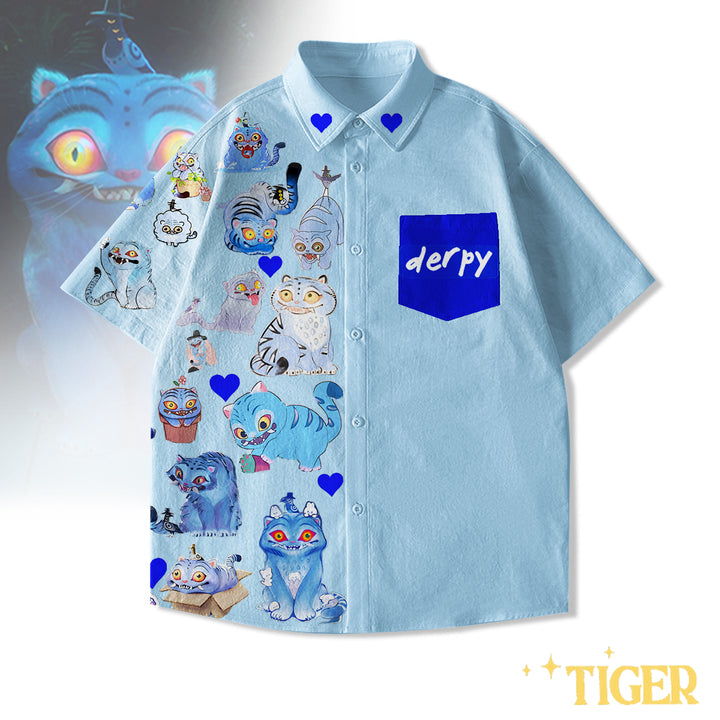 Demon Hunters Short Sleeve Men's Shirts With Pocket