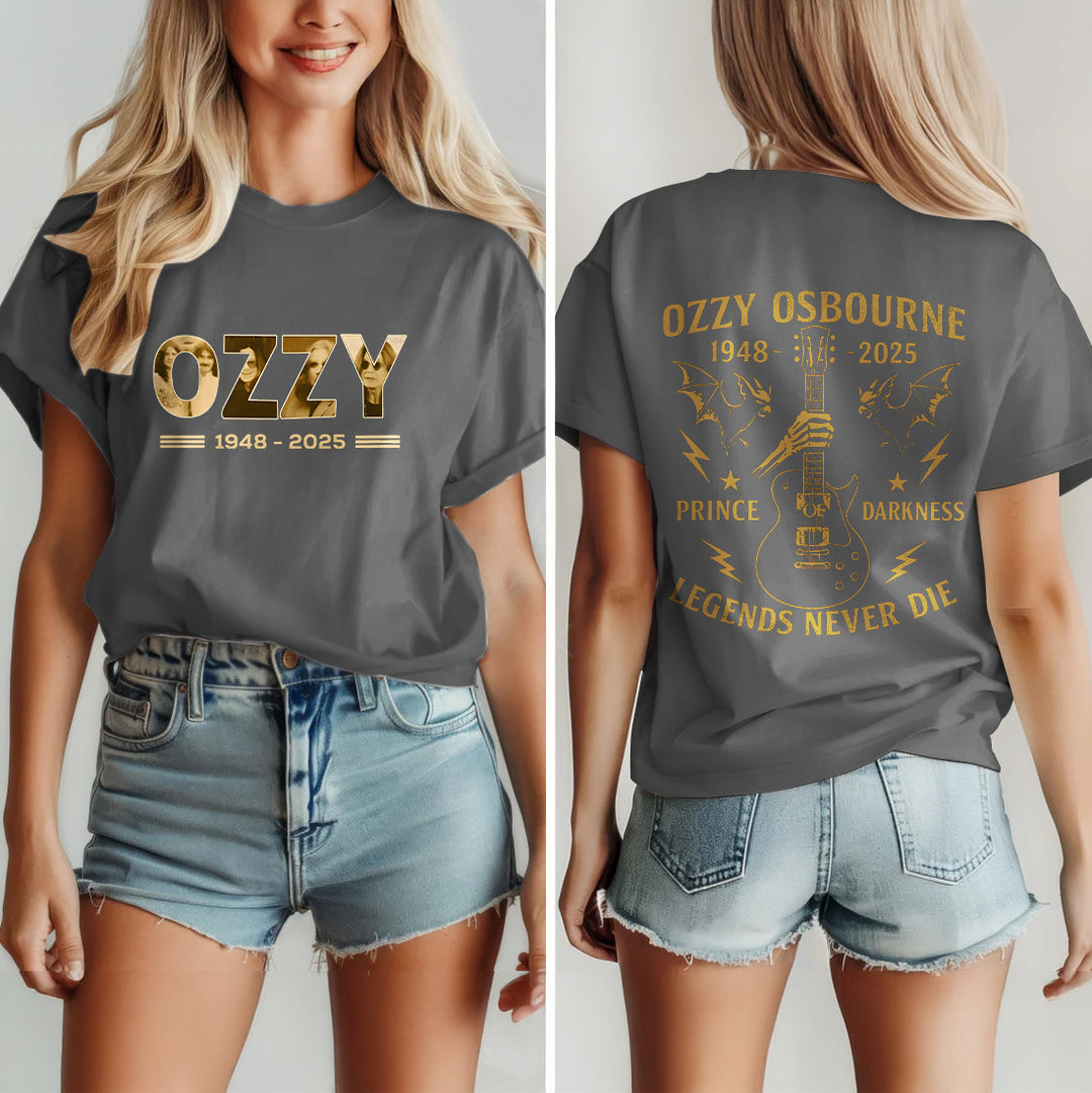 In Memory of Ozzy Osbourne Unisex Cotton Crew Neck T-shirt