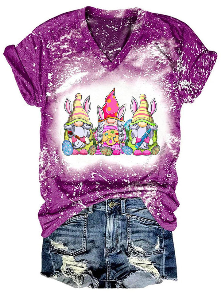 Women's Gnome Easter Short Sleeve Top