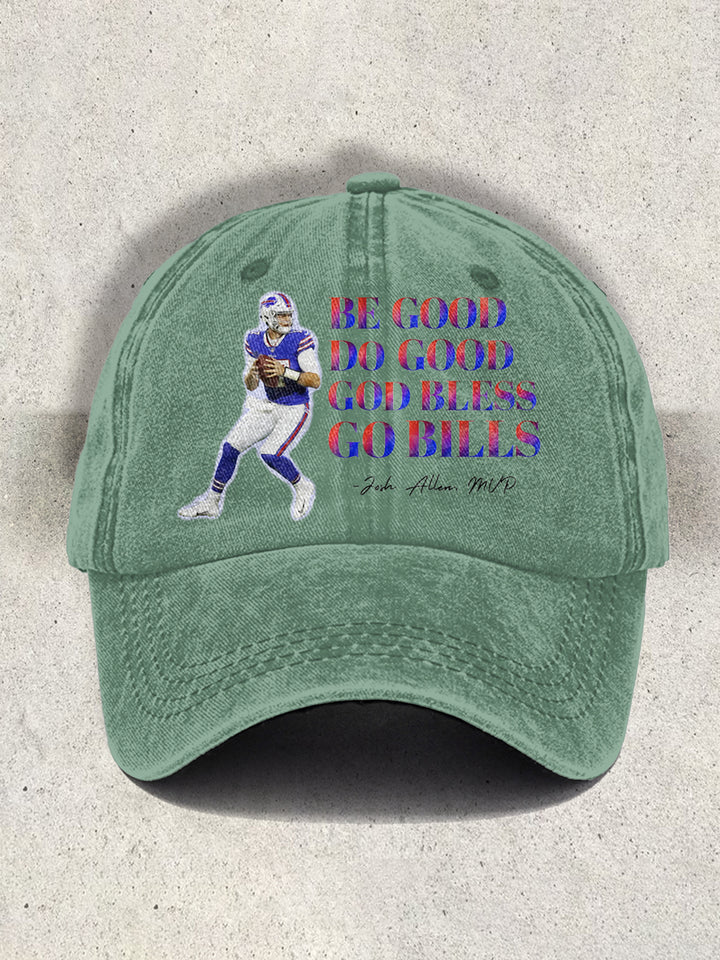 Be Good Do Good God Bless Go Bills Josh Allen MVP Retro Hats