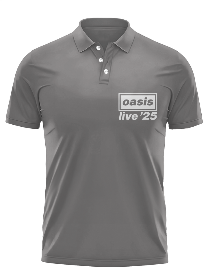 Oasis Concert 2025 Men's Short Sleeve Button Polo Shirt