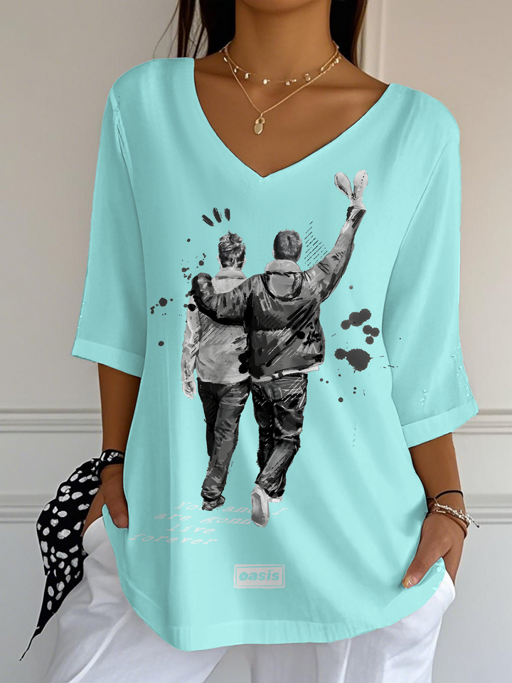 Oasis 2025 Tour Ladies Loose Short Sleeve T-shirt