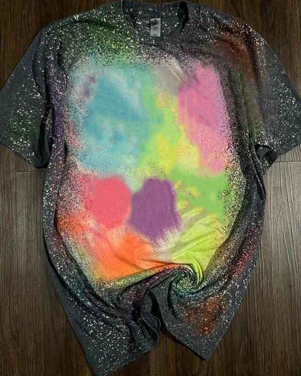 Women's Round Neck Tie Dye Casual T-Shirt