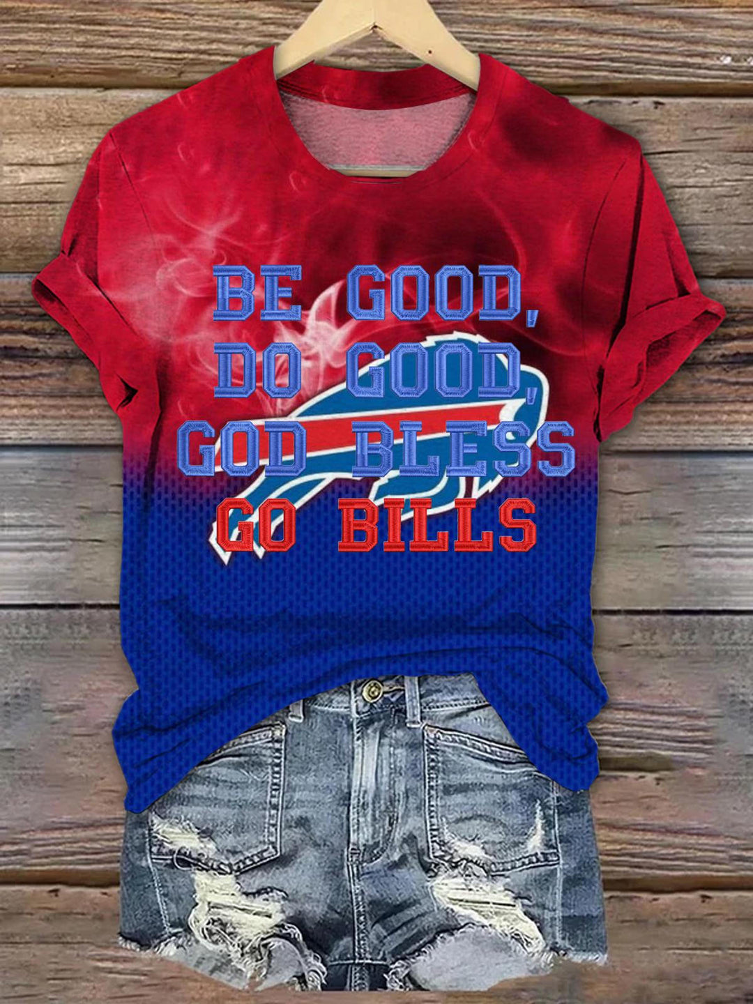 Sei gut, tu Gutes, Gott segne Go Bills, Grafik-T-Shirt 