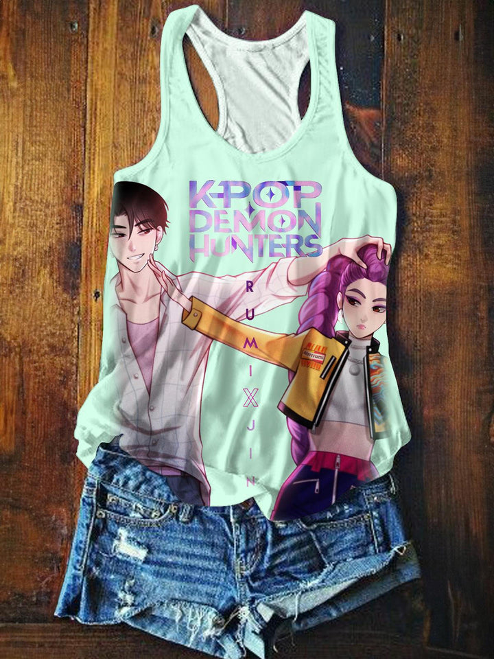 Demon Hunters Printed Casual Tank Top