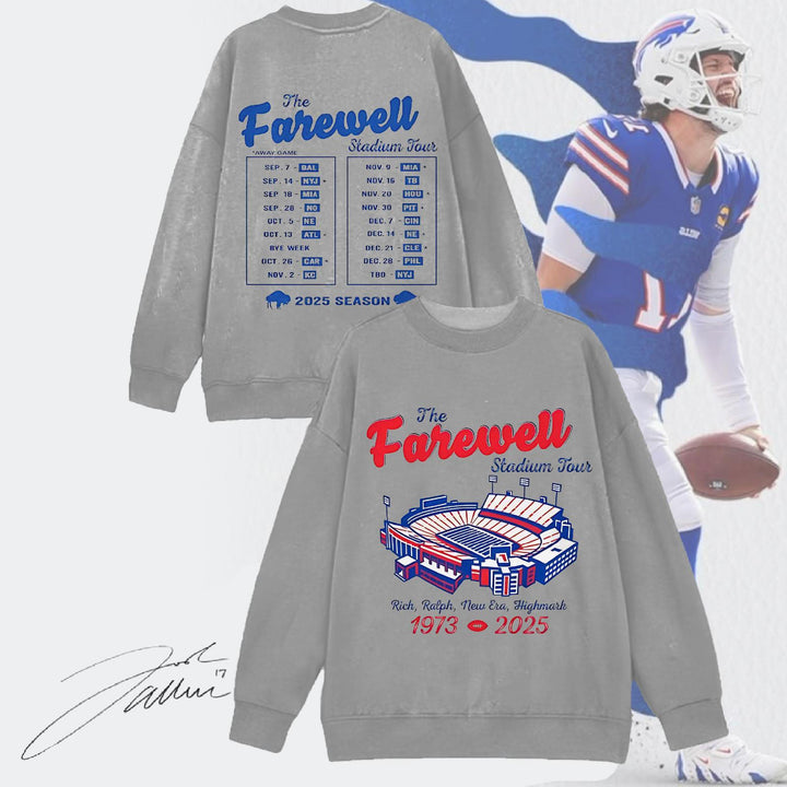 Farewell Stadium Tou Printed Long Sleeve Casual Top