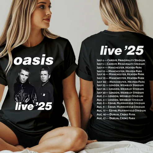 Oasis Music Fan Crew Neck T-shirts
