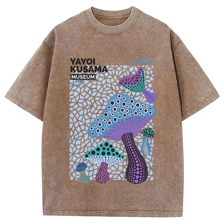 Yayoi Kusama Mushroom Art Paint Retro T-shirt