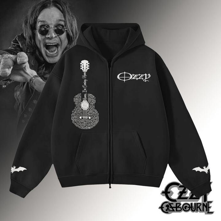 In Memory of Ozzy Osbourne Zippered Sweatshirt Jacket