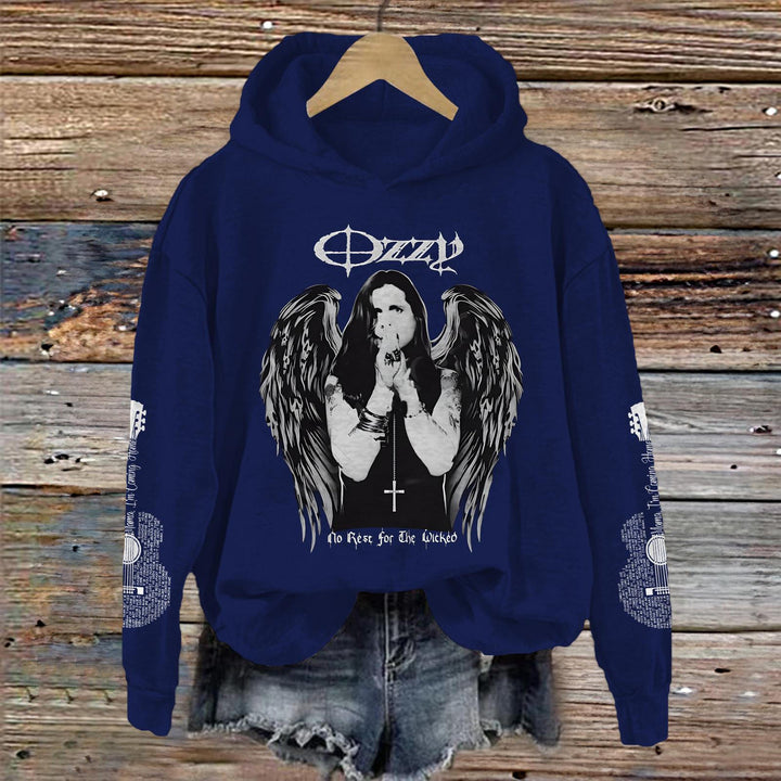 Ozzy Osbourne Long Sleeve Printed Hoodie