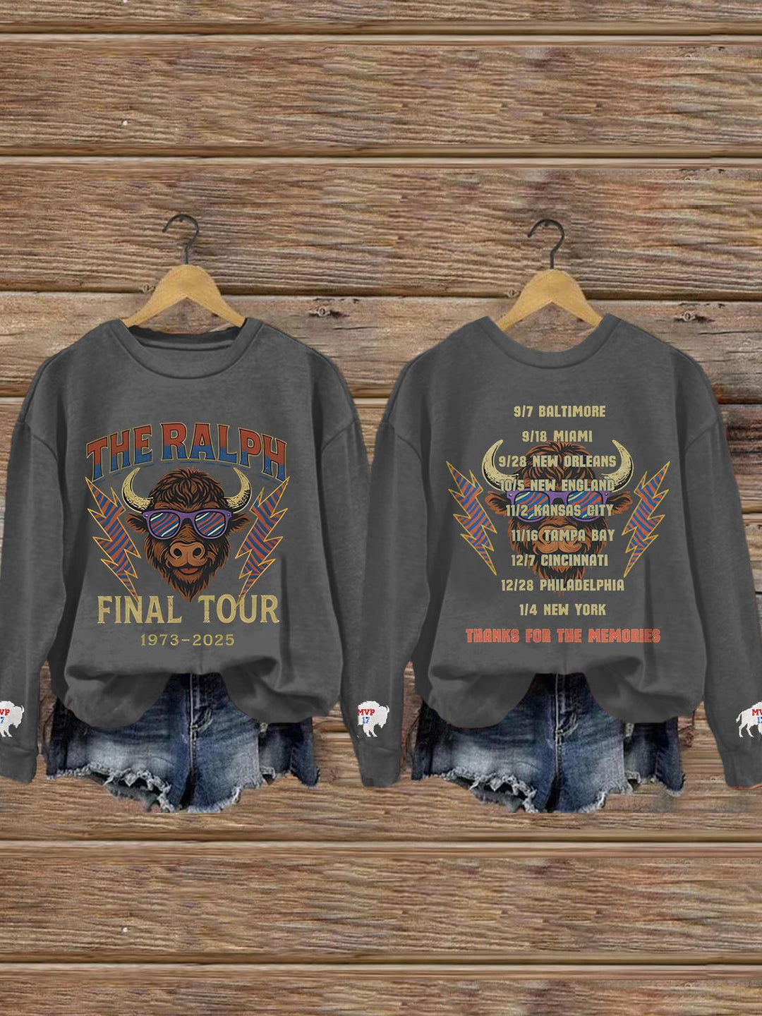 Buffalo Bills Printed Long Sleeve Casual Top