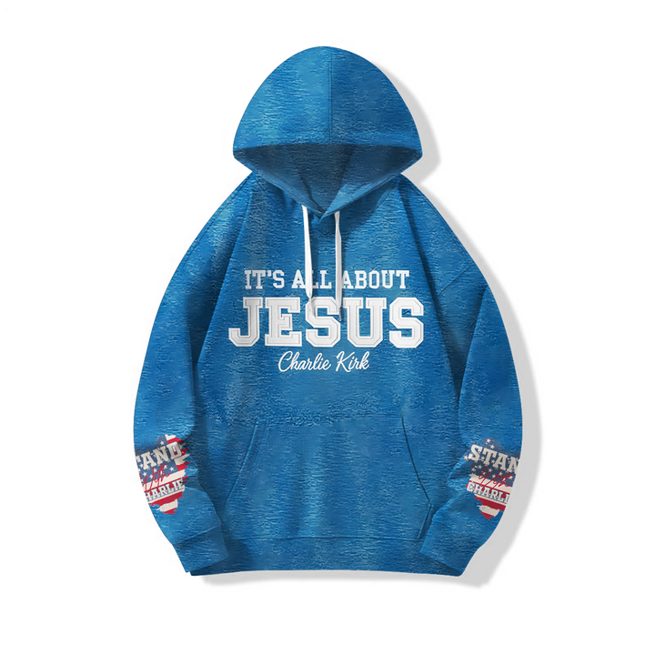 Freedom Loose Fit Hooded Sweatshirt With Pockets