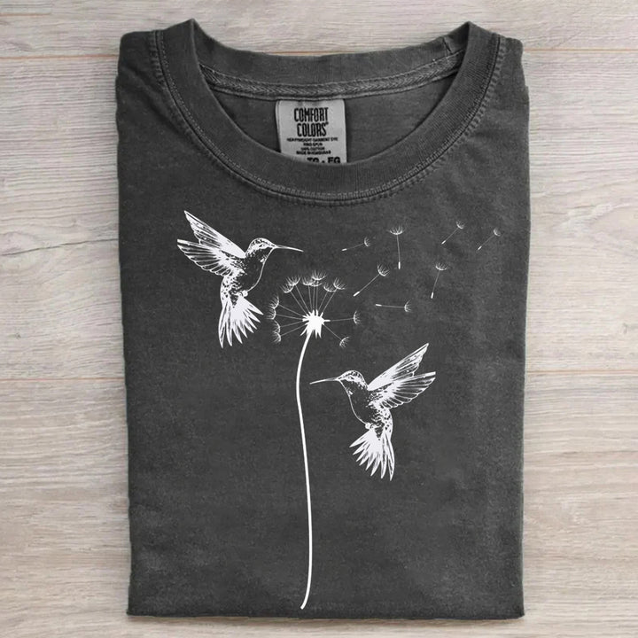 Two Flying Birds Vintage Retro T-shirt