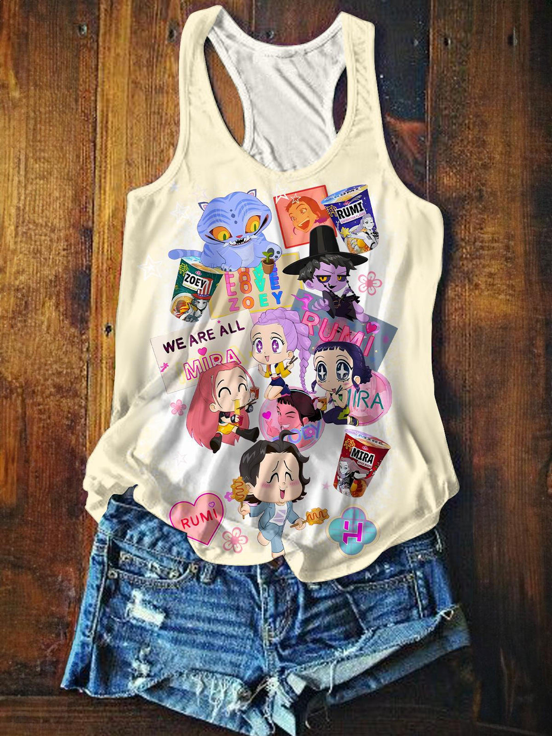 Demon Hunters Printed Casual Tank Top