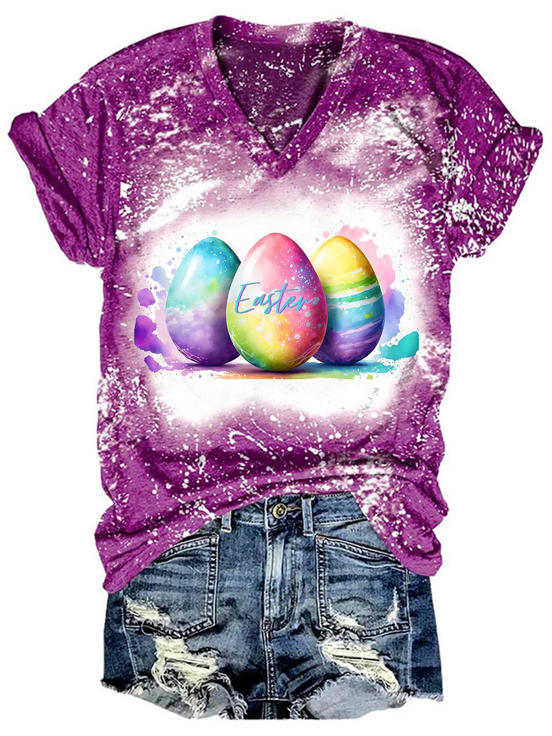 Women's Easter Egg Print Top