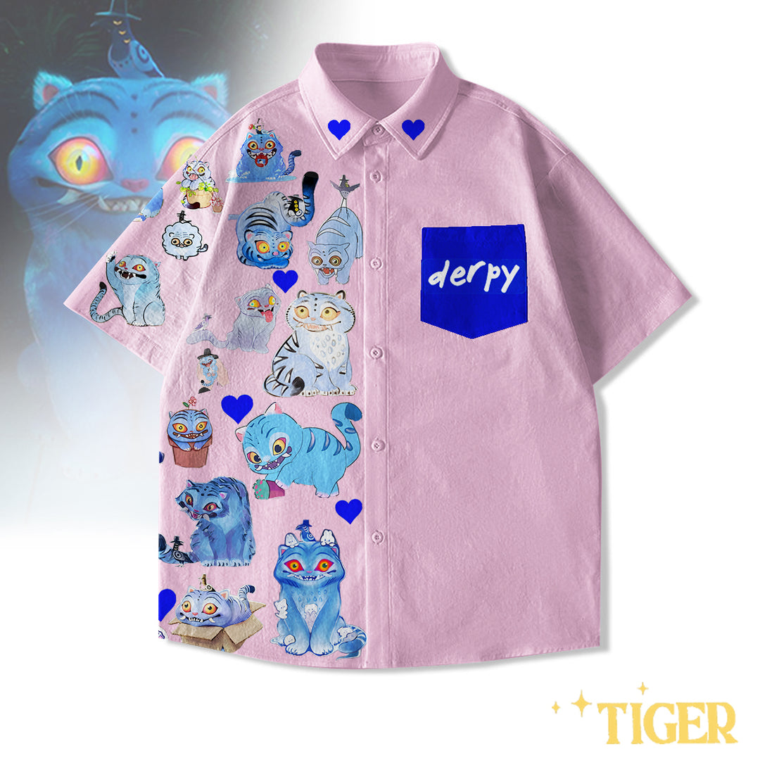 Demon Hunters Short Sleeve Men's Shirts With Pocket