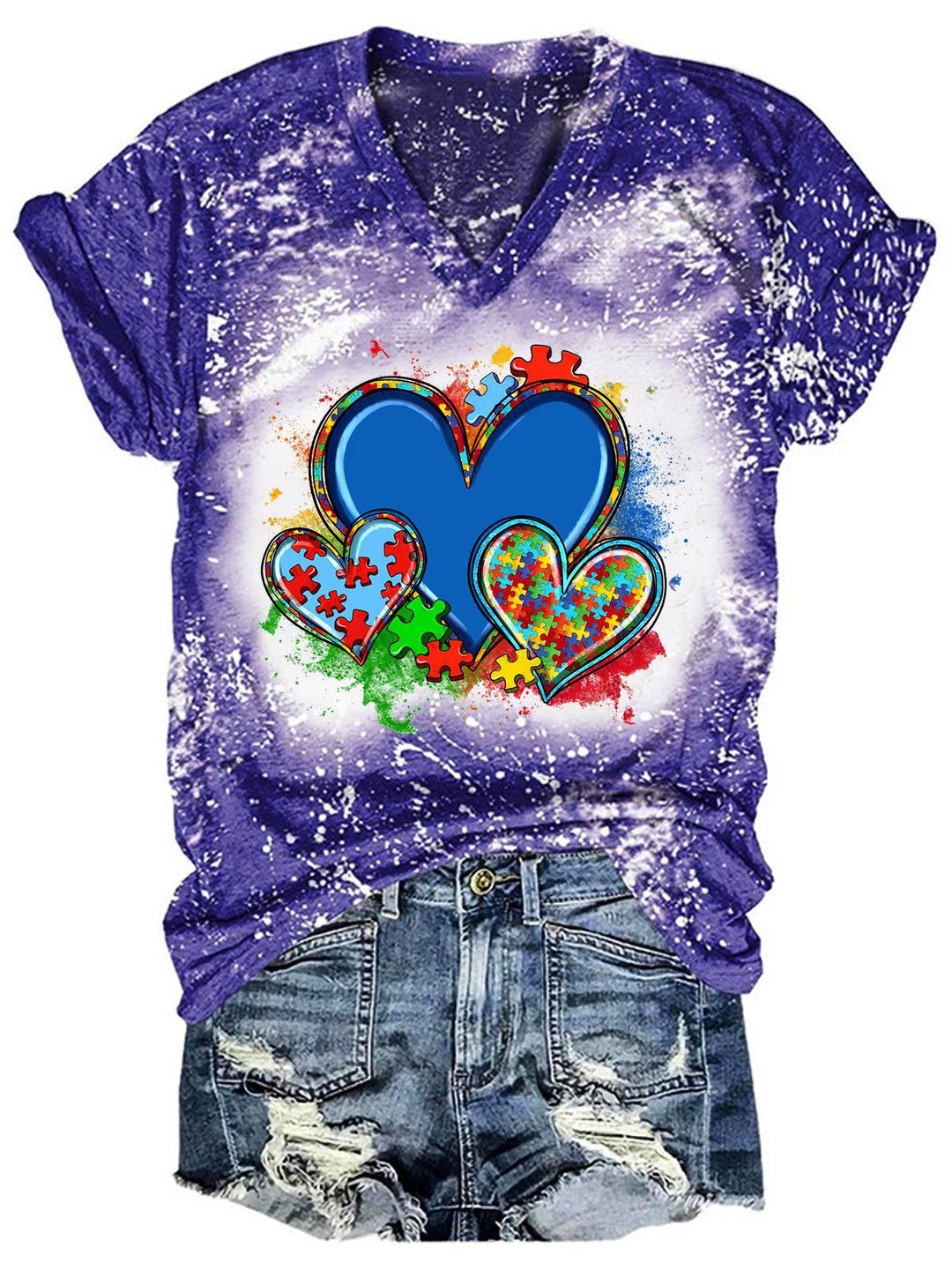 Women's Heart Print Top