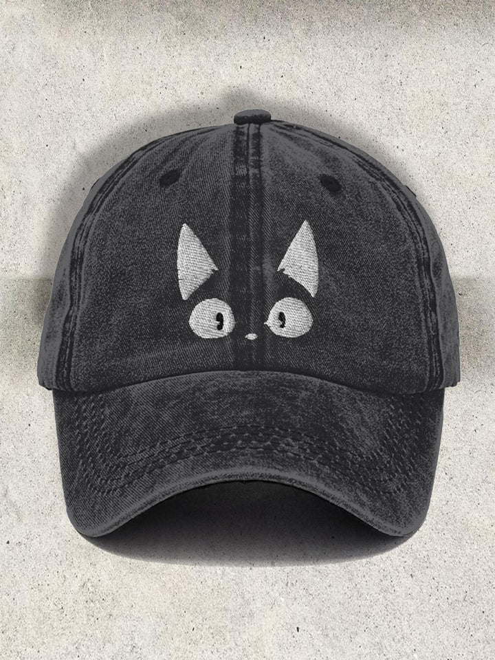 Amazed Cat Printed Baseball Cap