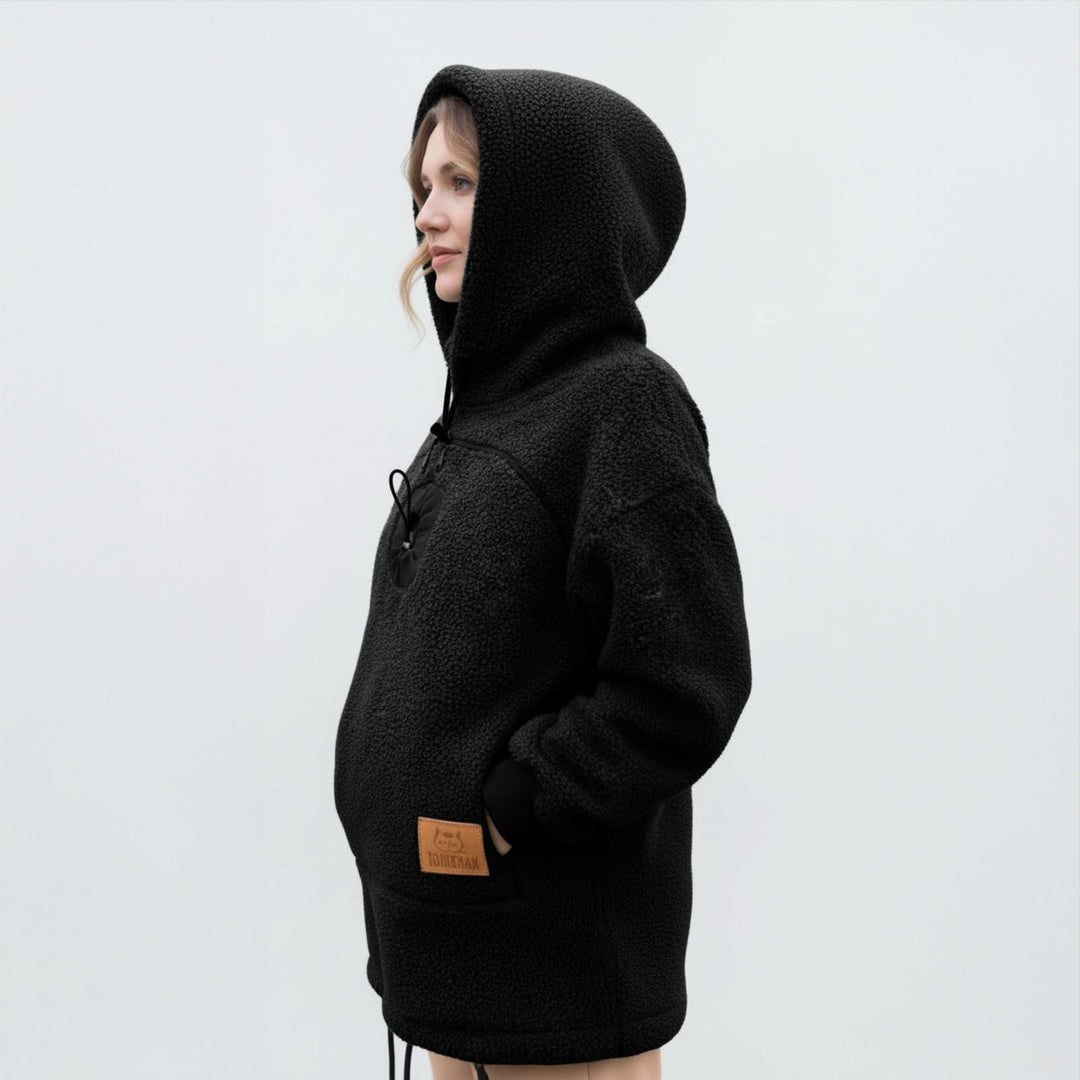 Pet Care Hoodie Long Sleeve Warm Fall Winter Pullover Sweatshirt with Dog Pouch for Outdoor Dog Walking excitement