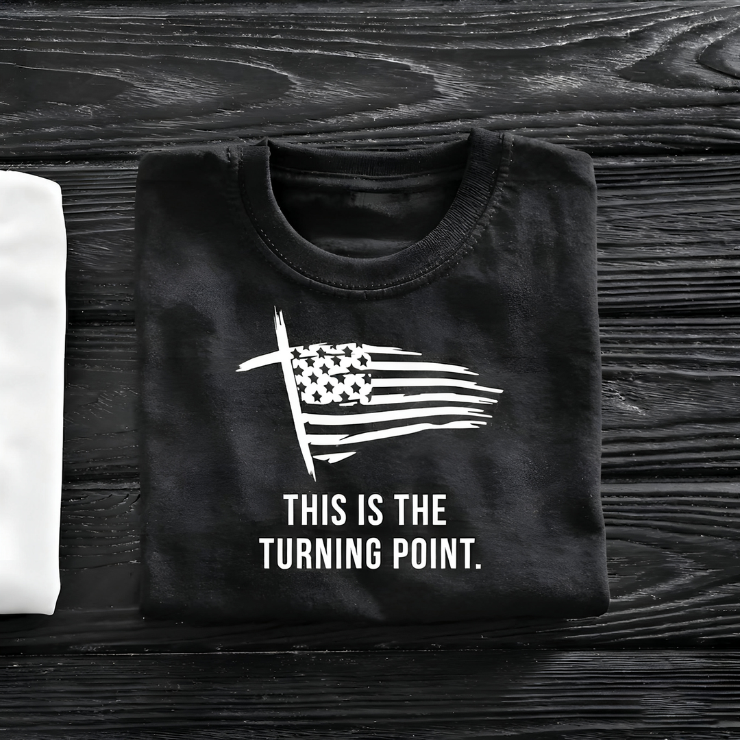 American Flag Cross Printed Long Sleeve Casual Top