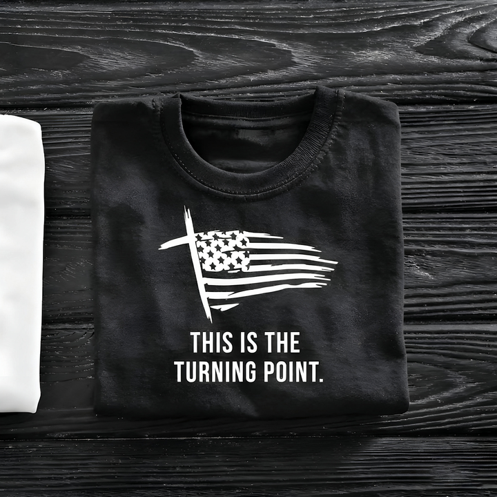 American Flag Cross Printed Long Sleeve Casual Top