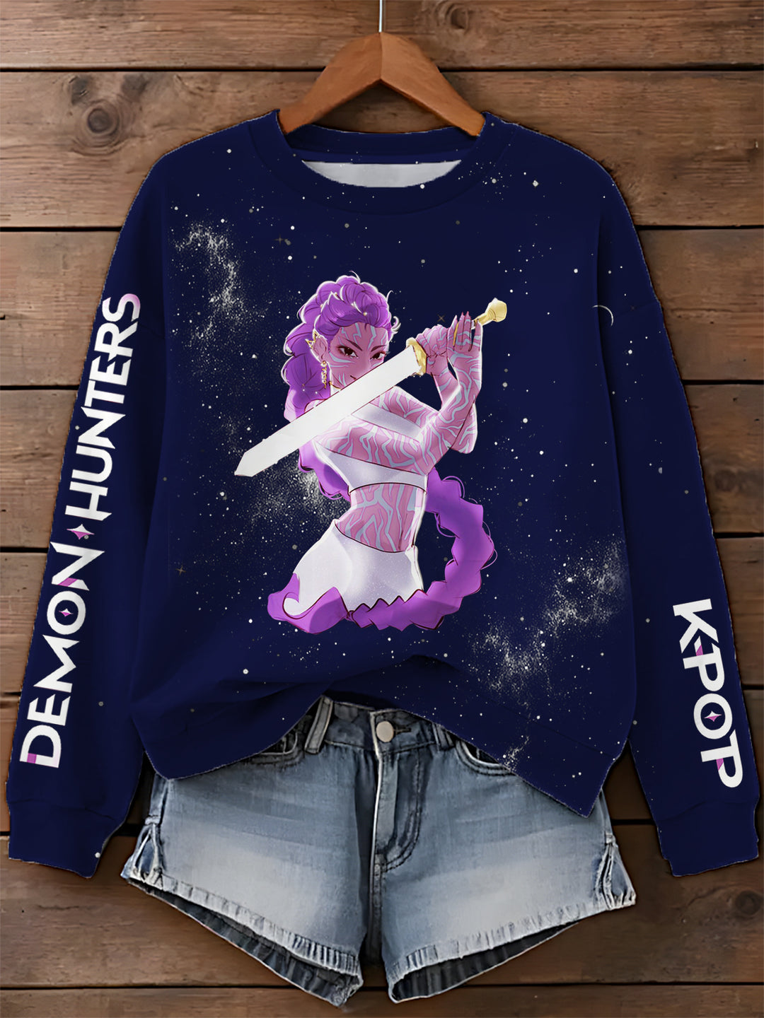 Demon Hunter RUMI Printed Long Sleeve Casual Top