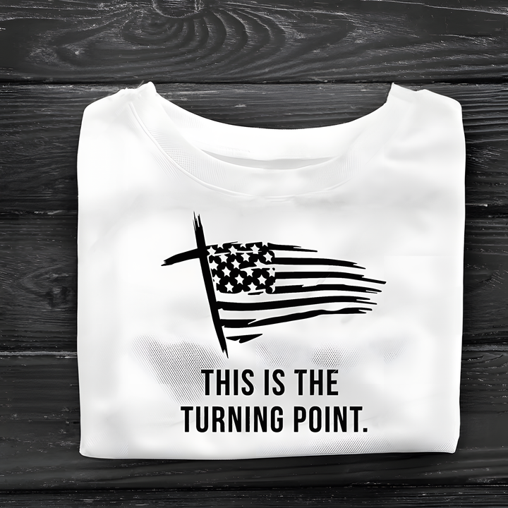 American Flag Cross Printed Long Sleeve Casual Top