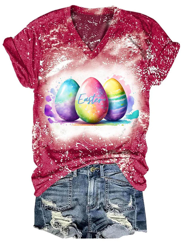 Women's Easter Egg Print Top